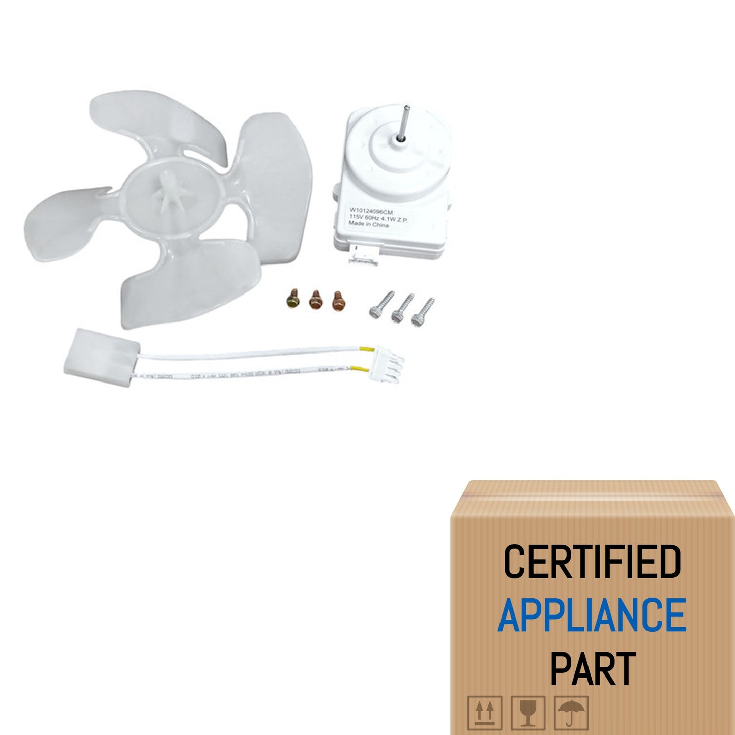 A7 Part W10124096 Refrigerator Condenser Motor and Blade Kit for KitchenAid