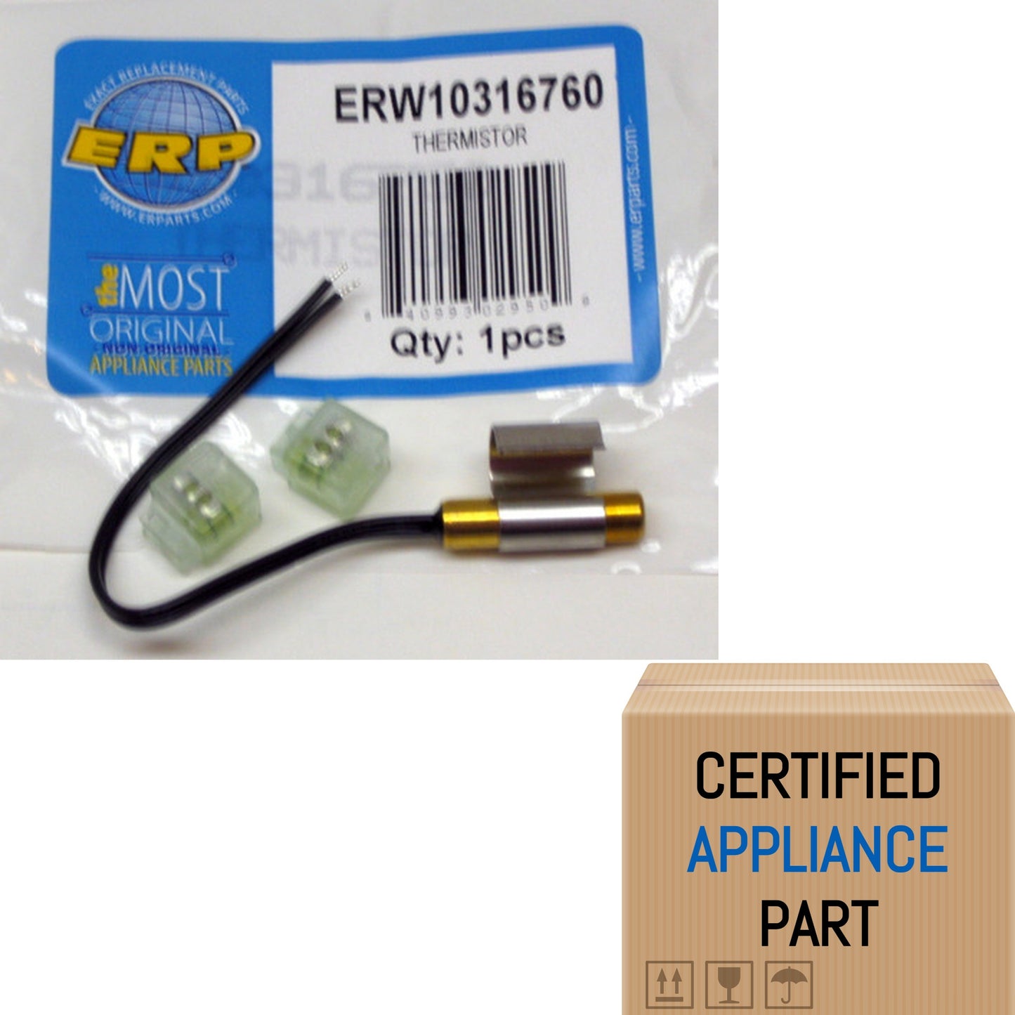 A2 Refrigerator Thermistor Sensor for Whirlpool W10316760 AP4538142 PS2580944