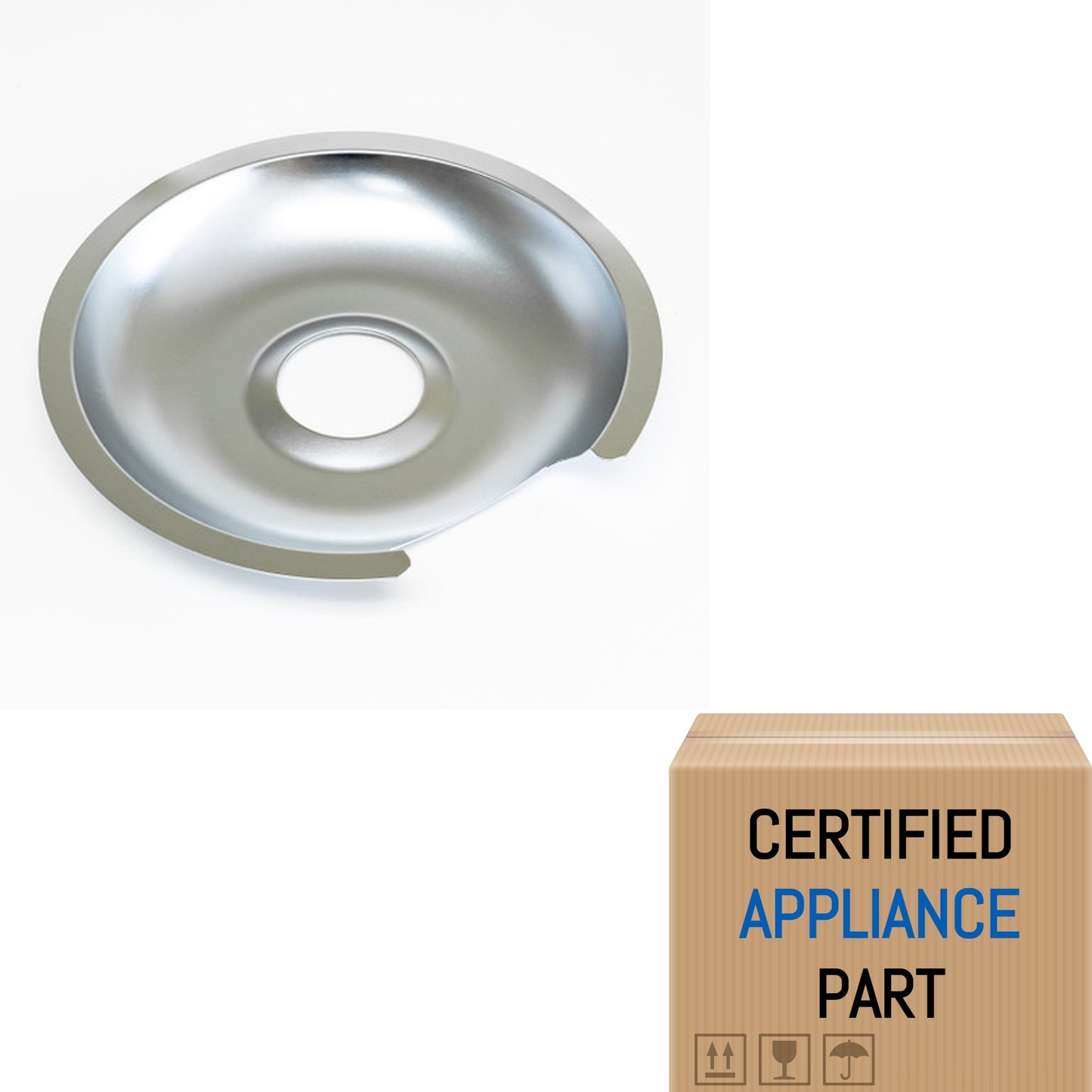 A1 WB32X10013 8" Chrome Stove Drip Pan for GE Range