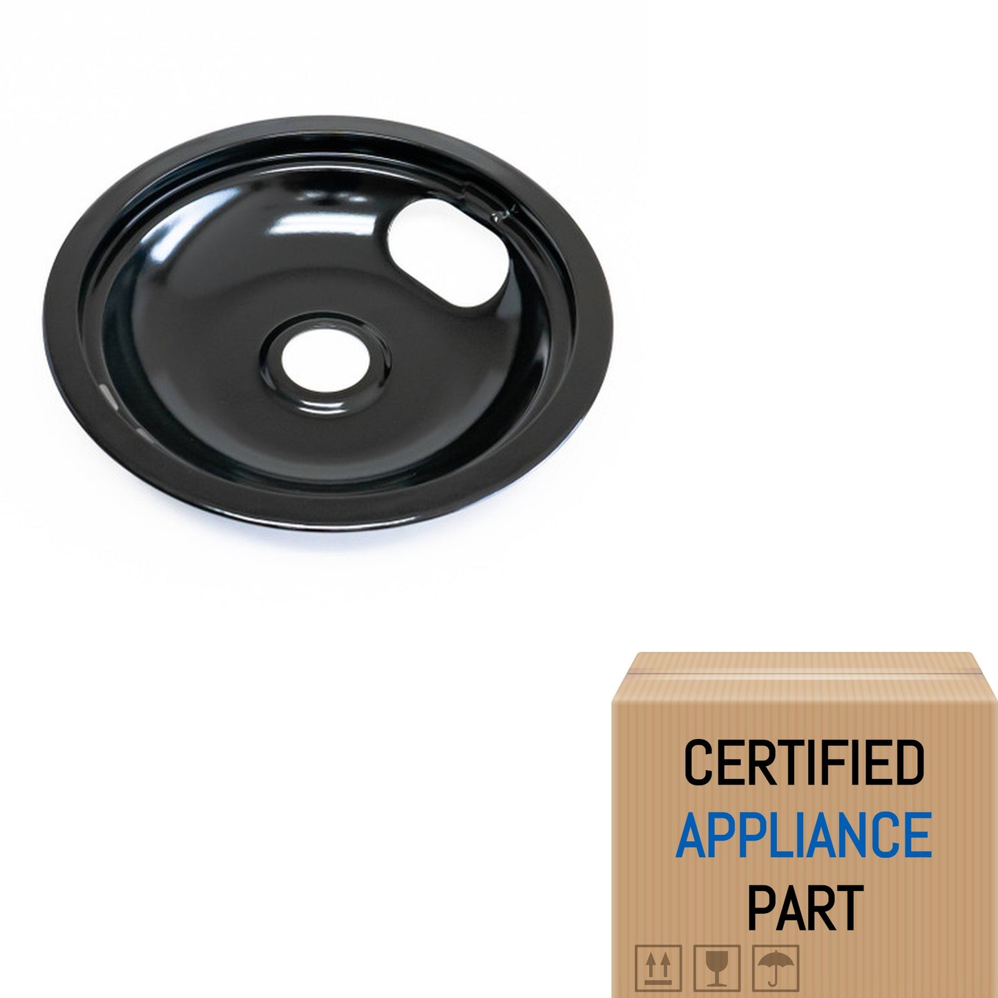A8 W10290350 8" Porcelain Stove Drip Pan Bowl for Whirlpool Range
