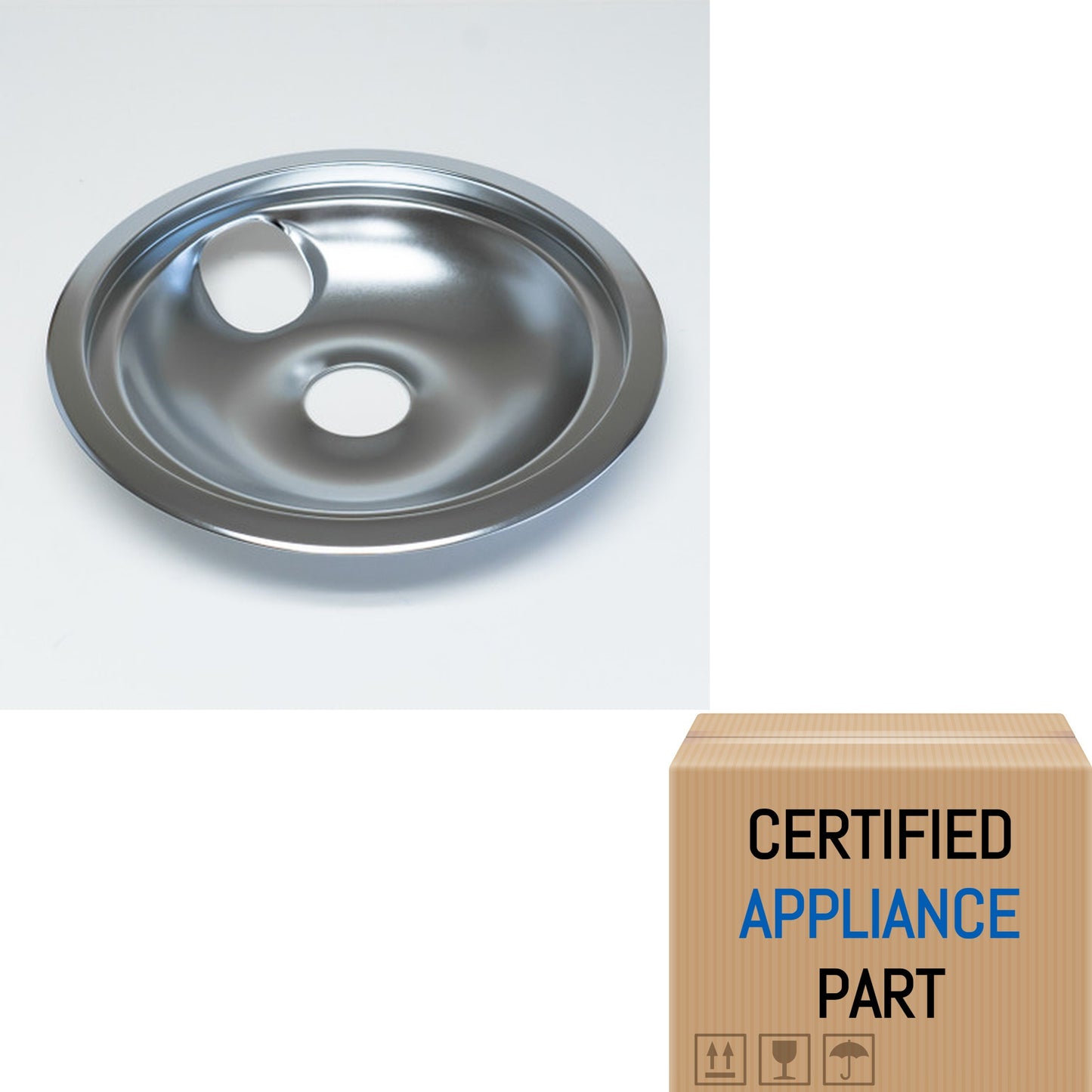 A3 WB31X5011 8" Chrome Stove Drip Pan Ring Bowl for GE Range