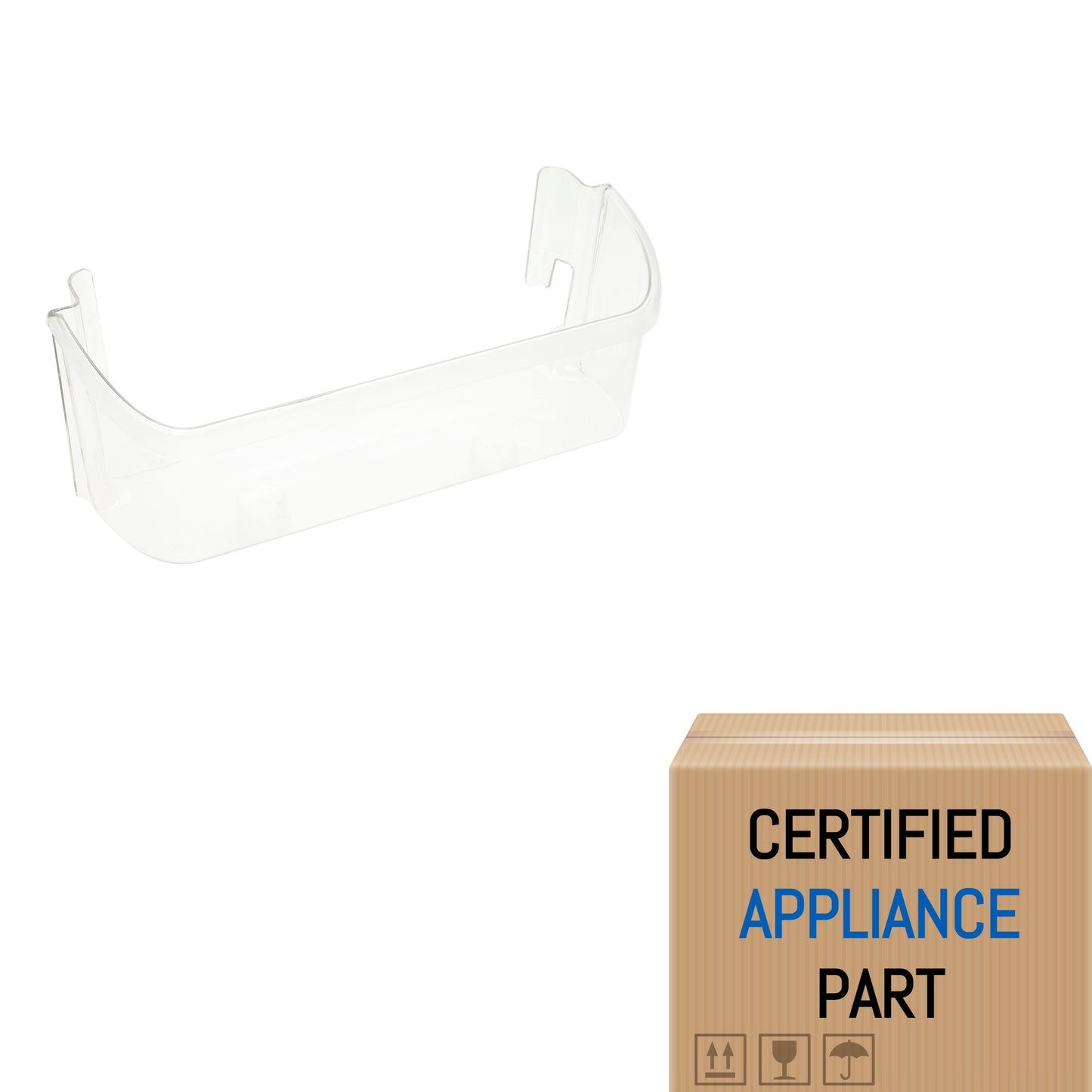 240323010-1 For Bottom Refrigerator OEM Clear Door Bin - Whirlpool Fridge Number