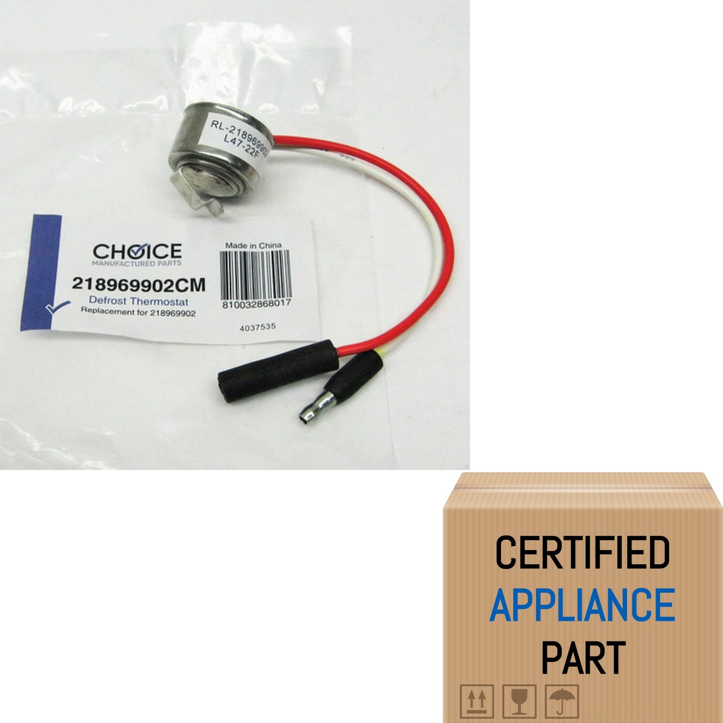 A1 218969902 for Electrolux Kenmore Refrigerator Defrost Termination Thermostat