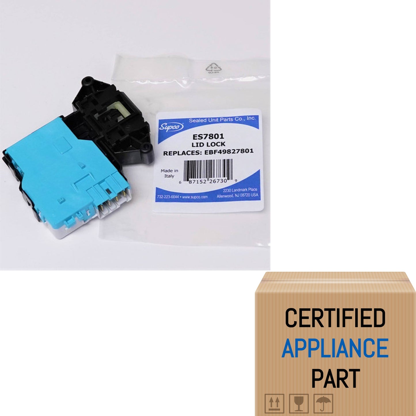 A1 Supco ES7801 Washing Machine Door Lock Switch for LG EBF49827801 for 6601ER10