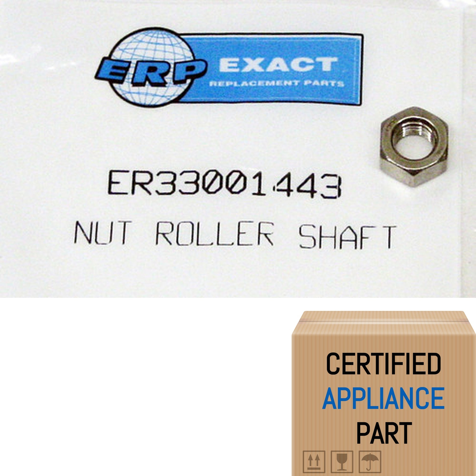 A5 Exact 33001443 Clothes Dryer Hex Nut, Roller Shaft for Jenn-Air WP33001443 AP