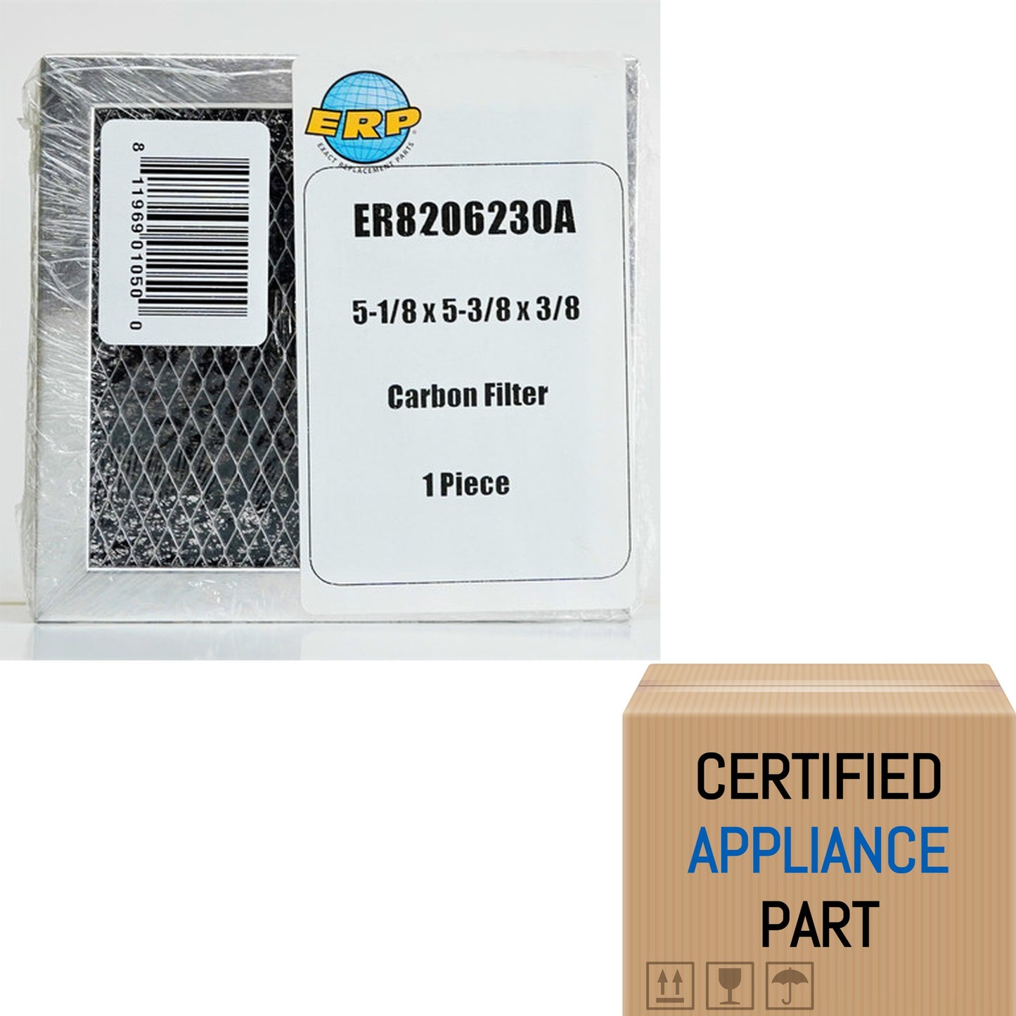 A6 8206230A Roper Microwave Charcoal Carbon Filter PS1871363 AP4299744