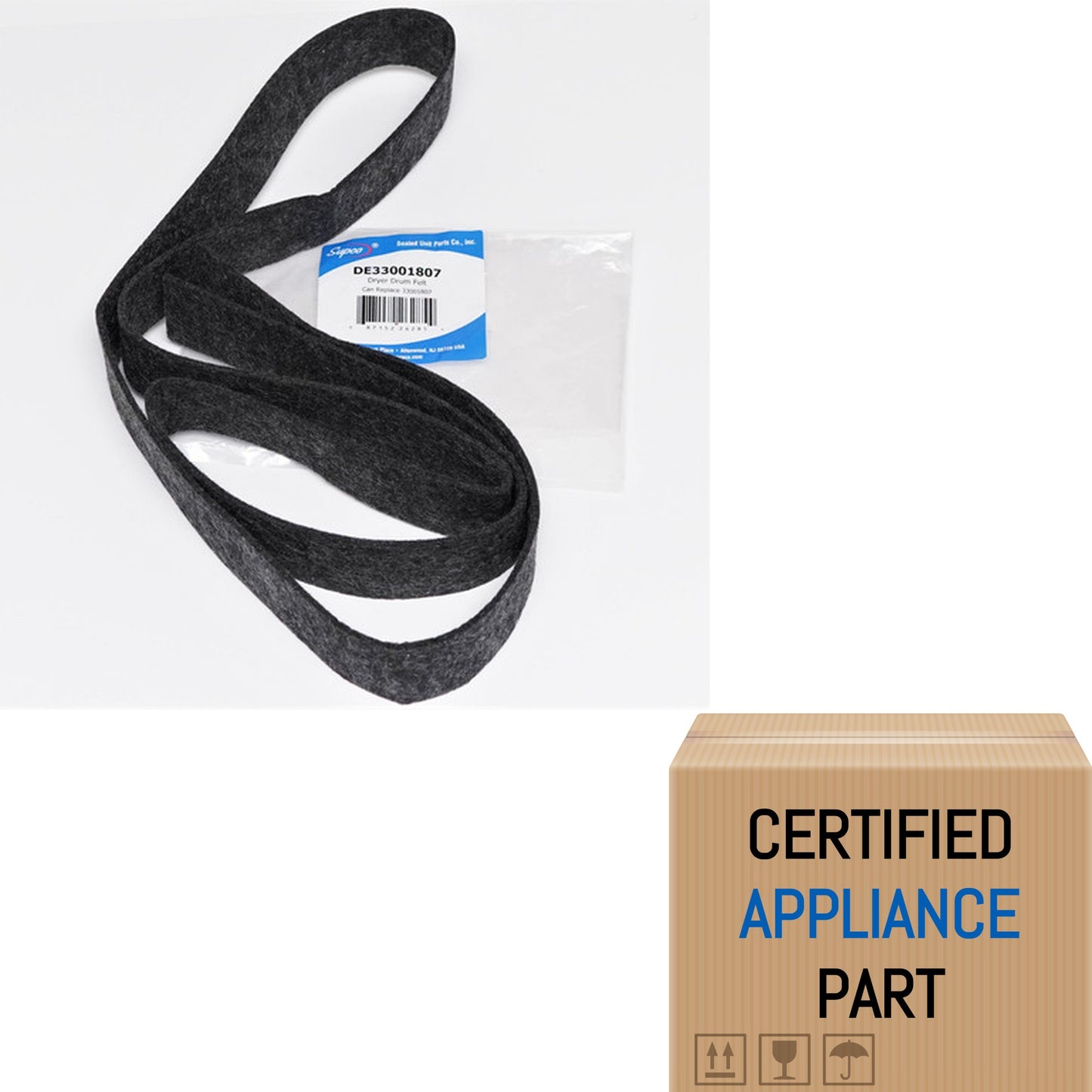 A1 DE33001807 Dryer Drum Felt for Crosley 33001807
