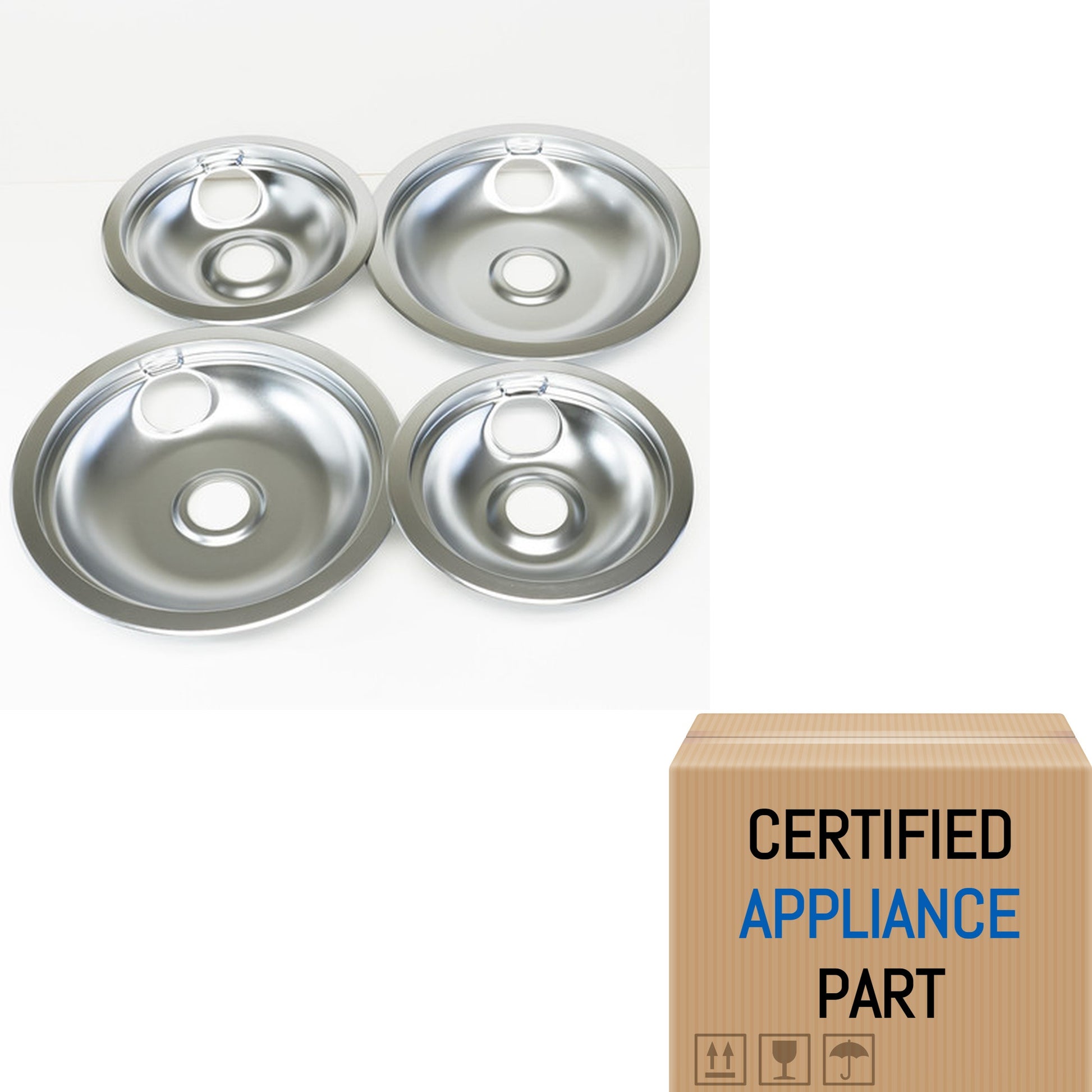 A8 Electric Range Burner Drip Pans Bowls Bibs Set for Electrolux Kelvinator 2 of