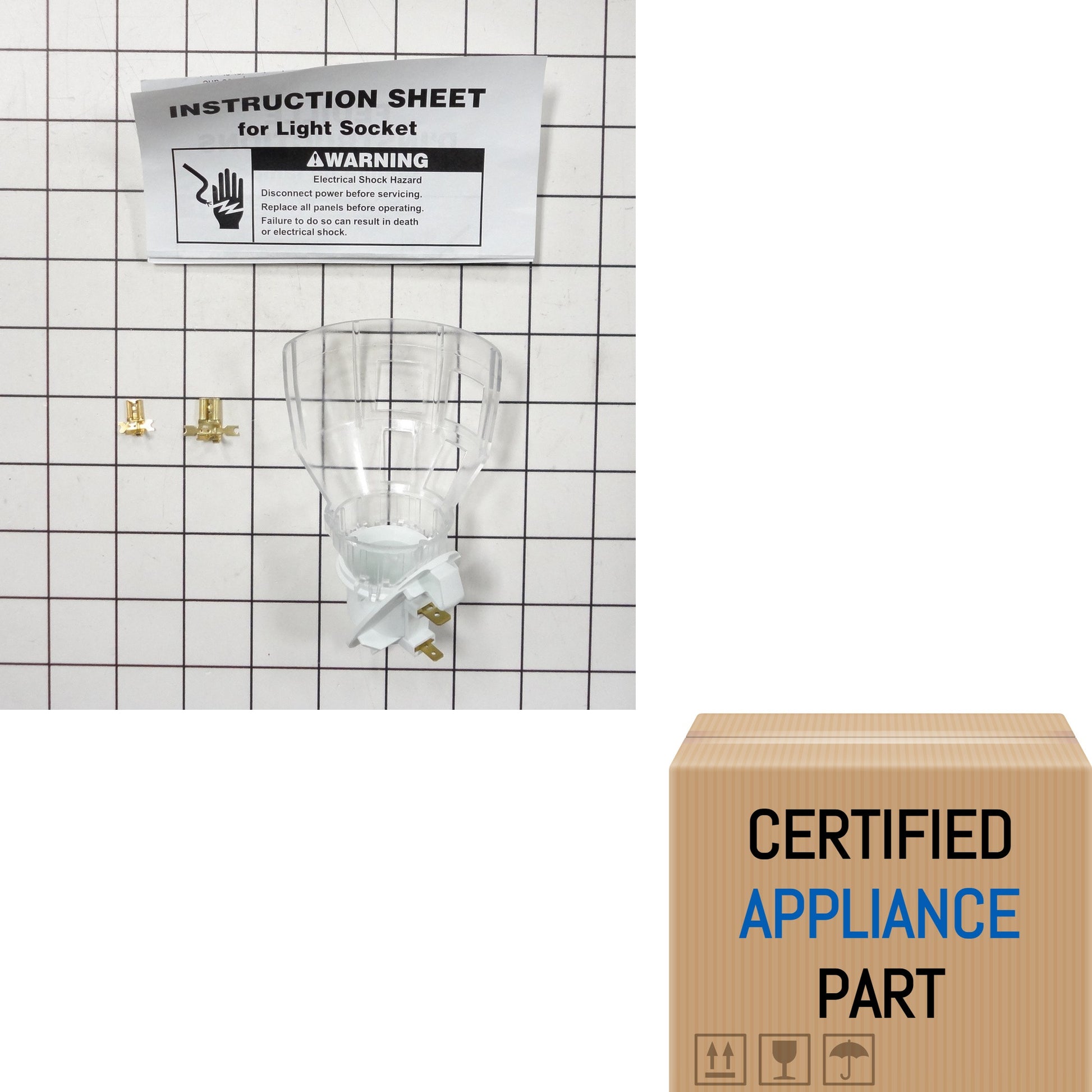 2-8249-1 For Kenmore Refrigerator OEM Light Socket - Whirlpool Fridge Genuine
